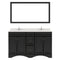 Modern Fittings Talisa 60" Double Bath Vanity with Dazzle White Quartz Top and Round Sinks