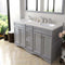 Modern Fittings Talisa 60" Double Bath Vanity with Dazzle White Quartz Top and Round Sinks