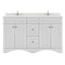 Modern Fittings Talisa 60" Double Bath Vanity with Dazzle White Quartz Top and Round Sinks