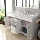 Modern Fittings Talisa 60" Double Bath Vanity with Dazzle White Quartz Top and Round Sinks