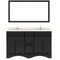 Modern Fittings Talisa 60" Double Bath Vanity with Dazzle White Quartz Top and Square Sinks