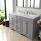 Modern Fittings Talisa 60" Double Bath Vanity with Dazzle White Quartz Top and Square Sinks