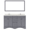 Modern Fittings Talisa 60" Double Bath Vanity with Dazzle White Quartz Top and Square Sinks