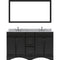 Modern Fittings Talisa 60" Double Bath Vanity with White Marble Top and Round Sinks