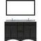 Modern Fittings Talisa 60" Double Bath Vanity with White Marble Top and Square Sinks