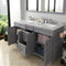 Modern Fittings Talisa 60" Double Bath Vanity with White Marble Top and Square Sinks