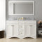 Modern Fittings Talisa 60" Double Bath Vanity with White Marble Top and Square Sinks