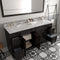 Modern Fittings Talisa 72" Double Bath Vanity with Cultured Marble Quartz Top and Round Sinks Faucets