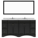 Modern Fittings Talisa 72" Double Bath Vanity with Cultured Marble Quartz Top and Round Sinks Faucets