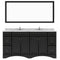 Modern Fittings Talisa 72" Double Bath Vanity with Cultured Marble Quartz Top and Round Sinks with Matching Mirror