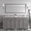 Modern Fittings Talisa 72" Double Bath Vanity with Cultured Marble Quartz Top and Round Sinks Faucets