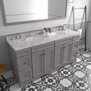 Modern Fittings Talisa 72" Double Bath Vanity with Cultured Marble Quartz Top and Round Sinks Faucets