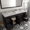 Modern Fittings Talisa 72" Double Bath Vanity with Cultured Marble Quartz Top and Square Sinks Faucets