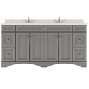 Modern Fittings Talisa 72" Double Bath Vanity with Quartz Top and Round Sinks with Matching Mirror