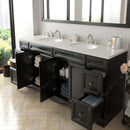 Modern Fittings Talisa 72" Double Bath Vanity with Quartz Top and Round Sinks with Matching Mirror