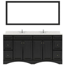 Modern Fittings Talisa 72" Double Bath Vanity with Quartz Top and Round Sinks with Matching Mirror