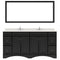 Modern Fittings Talisa 72" Double Bath Vanity with Dazzle White Quartz Top and Round Sinks Faucets