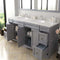 Modern Fittings Talisa 72" Double Bath Vanity with Dazzle White Quartz Top and Round Sinks Faucets