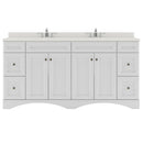 Modern Fittings Talisa 72" Double Bath Vanity with Quartz Top and Round Sinks with Matching Mirror