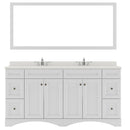 Modern Fittings Talisa 72" Double Bath Vanity with Quartz Top and Round Sinks with Matching Mirror