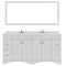 Modern Fittings Talisa 72" Double Bath Vanity with Dazzle White Quartz Top and Round Sinks Faucets