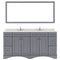 Modern Fittings Talisa 72" Double Bath Vanity with Quartz Top and Square Sinks with Matching Mirror