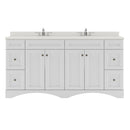 Modern Fittings Talisa 72" Double Bath Vanity with Quartz Top and Square Sinks with Matching Mirror