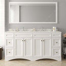 Modern Fittings Talisa 72" Double Bath Vanity with Quartz Top and Square Sinks with Matching Mirror