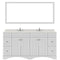 Modern Fittings Talisa 72" Double Bath Vanity with Quartz Top and Square Sinks with Matching Mirror