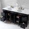 Modern Fittings Talisa 72" Double Bath Vanity Marble Top and Round Sinks with Matching Mirror