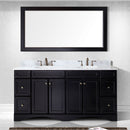 Modern Fittings Talisa 72" Double Bath Vanity with Marble Top and Round Sinks Faucets