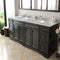 Modern Fittings Talisa 72" Double Bath Vanity Marble Top and Round Sinks with Matching Mirror