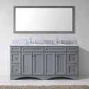 Modern Fittings Talisa 72" Double Bath Vanity with Marble Top and Round Sinks Faucets