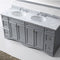 Modern Fittings Talisa 72" Double Bath Vanity Marble Top and Round Sinks with Matching Mirror