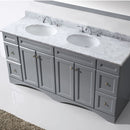 Modern Fittings Talisa 72" Double Bath Vanity with Marble Top and Round Sinks Faucets