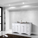 Modern Fittings Talisa 72" Double Bath Vanity Marble Top and Round Sinks with Matching Mirror