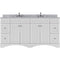 Modern Fittings Talisa 72" Double Bath Vanity Marble Top and Round Sinks with Matching Mirror