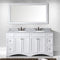 Modern Fittings Talisa 72" Double Bath Vanity with Marble Top and Round Sinks Faucets