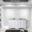 Modern Fittings Talisa 72" Double Bath Vanity Marble Top and Square Sinks with Matching Mirror