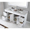 Modern Fittings Talisa 72" Double Bath Vanity with Marble Top and Square Sinks Faucets