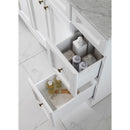 Modern Fittings Talisa 72" Double Bath Vanity Marble Top and Square Sinks with Matching Mirror