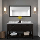 Modern Fittings Winterfell 60" Double Bath Vanity with Calacatta Quartz Top and Round Sinks