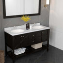 Modern Fittings Winterfell 60" Double Bath Vanity with Calacatta Quartz Top and Round Sinks