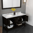 Modern Fittings Winterfell 60" Double Bath Vanity with Calacatta Quartz Top and Round Sinks