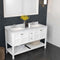 Modern Fittings Winterfell 60" Double Bath Vanity with Calacatta Quartz Top and Square Sinks