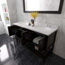 Modern Fittings Winterfell 60" Double Bath Vanity with Cultured Marble Quartz Top and Round Sinks