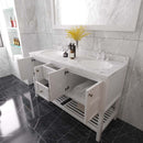 Modern Fittings Winterfell 60" Double Bath Vanity with Cultured Marble Quartz Top and Round Sinks