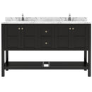 Modern Fittings Winterfell 60" Double Bath Vanity with Cultured Marble Quartz Top and Square Sinks