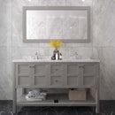 Modern Fittings Winterfell 60" Double Bath Vanity with Cultured Marble Quartz Top and Square Sinks Faucets