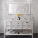 Modern Fittings Winterfell 60" Double Bath Vanity with Cultured Marble Quartz Top and Square Sinks